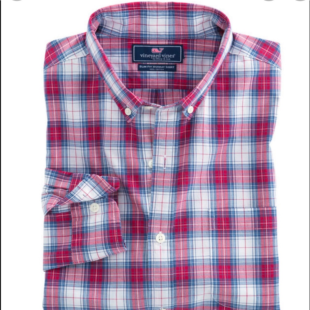 Vineyard Vines Slim Fit Performance  Murray Button Down Mens shirt Size Medium